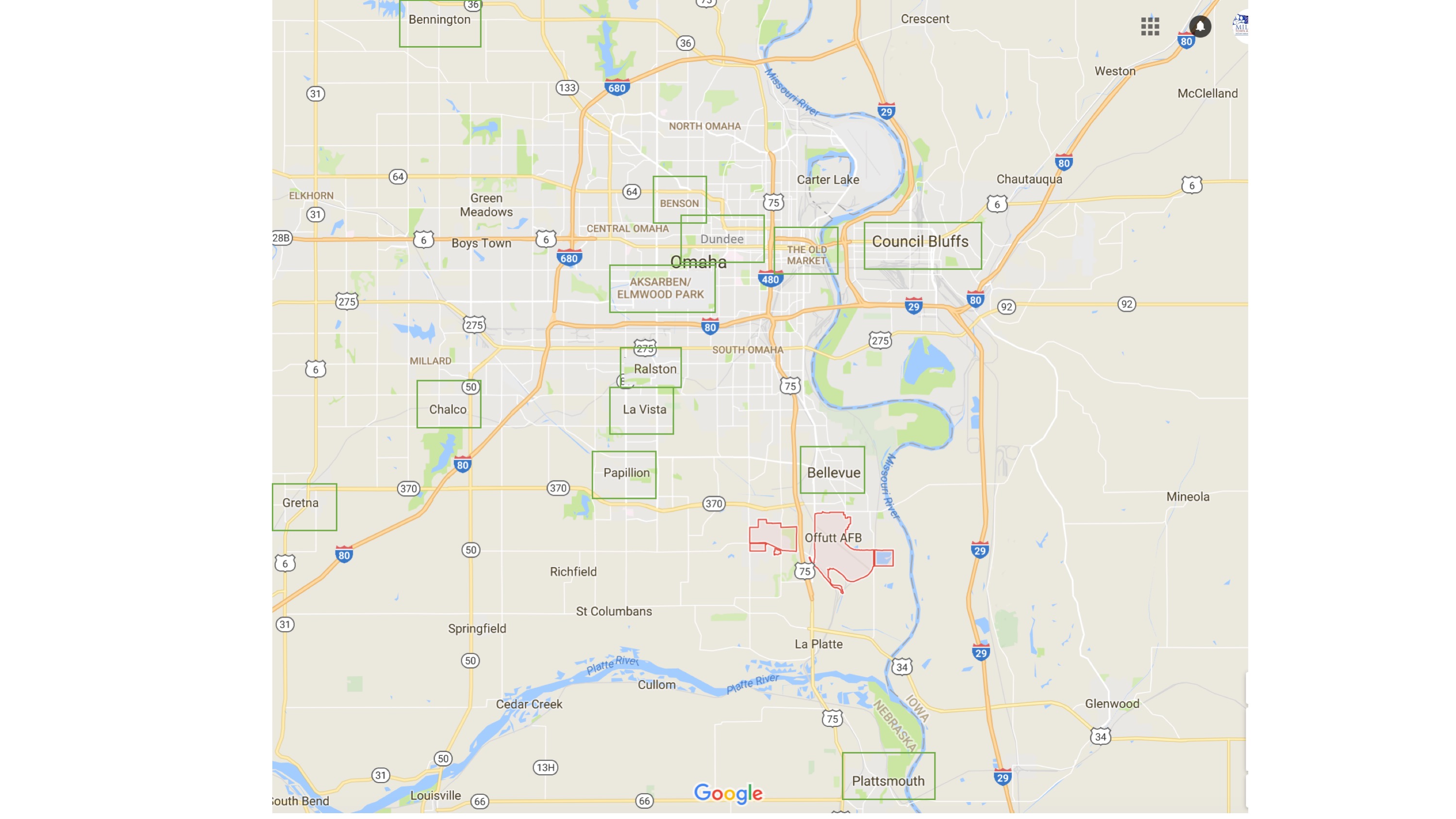 Offutt AFB Map