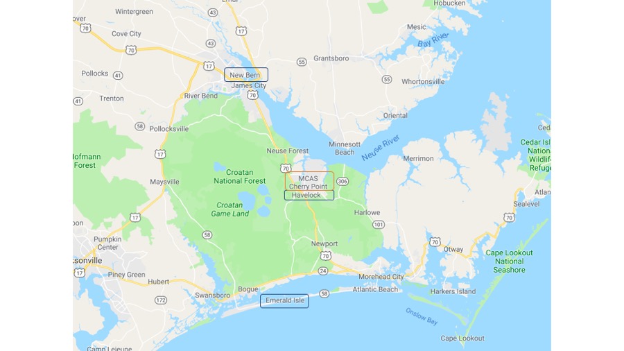 Cherry Point Nc Map Welcome To Marine Corps Air Station Cherry Point, North Carolina | Military  Town Advisor